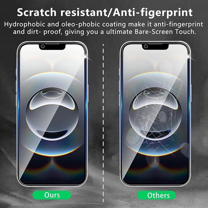 3 Pack Screen Protector Designed for iPhone 16e / 17e with 3 Pack Tempered Glass Camera Lens Protector,Ultra HD Clear,9H Hardness,Easy Install - Case Friendly,Scratch Resistant - Image 5