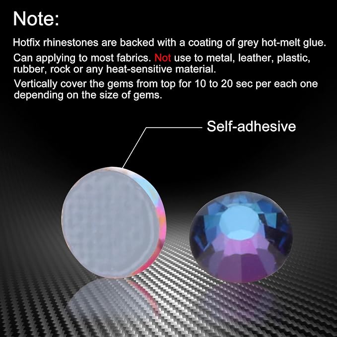 Jollin Hotfix Rhinestones Flatback Crystal Gems 4.8mm SS20, Blue Blaze | 1440pcs Hot Fix Crystals Glass Rhinestones for Bedazzling, Crafting, Clothes, Shoes & Accessories DIY Decoration - Image 5