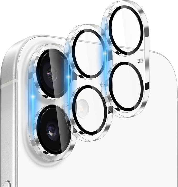 Dengduoduo 3 Pack Camera Lens Protector for iPhone 17, Tempered Glass, Ultra HD, 9H Hardness, Anti-Scratch, Case Friendly,[No Affect on Night Shots], Clear by Dengduoduo