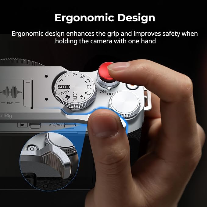 SmallRig Thumb Grip with Hot Shoe Cover for FUJIFILM X-M5 (Silver) - 4877 | Built-in Silicone Pads,Textured Surface for Enhanced Grip (Silver)-4877 - Image 4