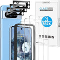 OMOTON 3+2 Pack for Pixel 8 Pro Screen Protector (6.7 Inch, 2023 Released) | 3 Pack for Pixel 8 Pro Tempered Glass, 3 Camera Lens Protector, Fingerprint Sensitivity, HD Clear by OMOTON