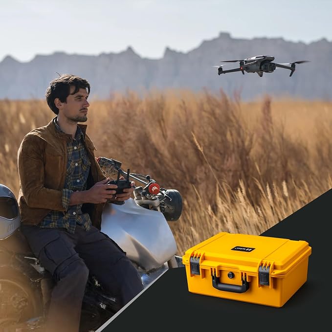 Lykus PVC1 Hard Case with Dividers for Cameras,Lenses,DJI Mavic/Air/Mini | For Photo Cameras,Drones,Portable Cameras and Their Mixes,6 Removable Dividers,Mesh Pockets,IP67 Waterproof,Shockproof - Image 7
