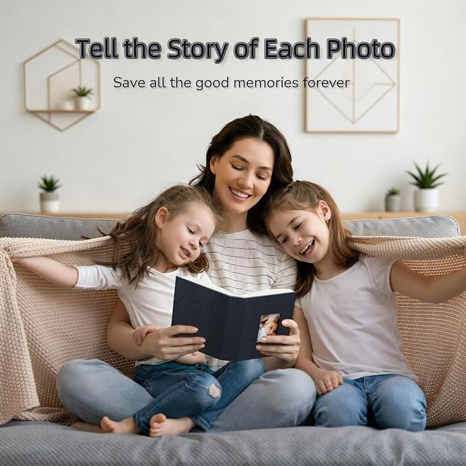 Popotop Photo Album 4x6-200 Photos Photo Books with 200 Horizontal Pockets,Linen Cover Albums for Family Wedding Anniversary Baby Vacation Pictures - Image 6