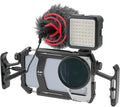 Fotga 4-in-1 Smartphone Cage Kit Photo Video Stabilizer w/Handles + Microphone + LED Light + ND Filter for iPhone 17 16 15 Pro Max Samsung Cell Phone TikTok & YouTube Vlog Live Stream Video Recording by FOTGA