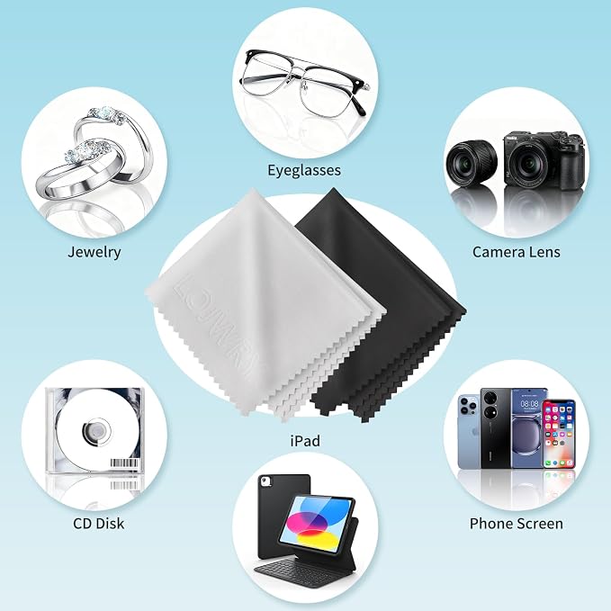 Glasses Cleaning Cloth 30 Pcs - 6*7in, Ultra Soft, Individually Wrapped, Streak-Free, Microfiber Eyeglass Cleaning Cloth for Eyeglass, Screen, Readers, Sunglasses, Laptops, Tablets, Phones Etc. - Image 4