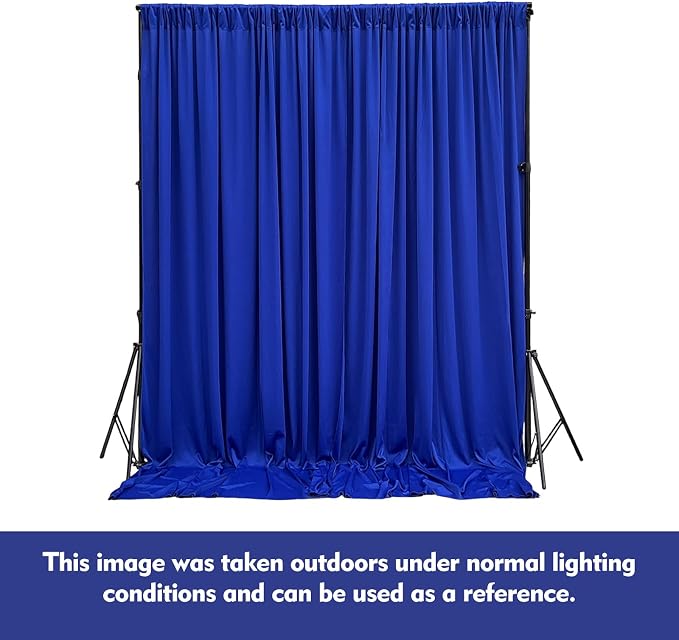 10ft x 10ft Royal Blue Backdrop Curtains for Parties, Polyester Fabric Backdrop Drapes with Rod Pockets for Weddings, Birthday, Photography, Mother's Day, Graduation Party Background Curtain, 2 Panels - Image 7