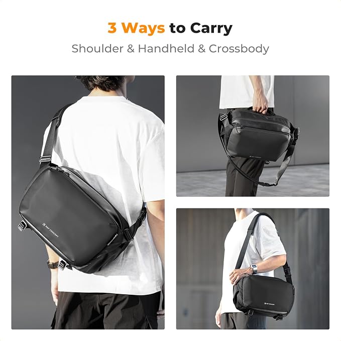 K&F CONCEPT Large Camera Sling Bag, Everyday Shoulder Bag | Multifunction Photography Compact Crossbody DSLR Portable Bag, Compatible for Canon/Nikon/Sony, BS08 - Image 8