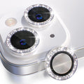 Choiche for iPhone 14/14 Plus Camera Lens Protector Bling, Glitter-Silver | Ultra HD, 9H Tempered Glass Camera Cover Screen Protector Metal Individual Ring Decoration Accessories, 2-Lens, 6.1/6.7-inch by Choiche