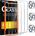Wiaocit Tempered Glass Screen Protector for iPhone 14 Pro | 3+3 Pack, 9H Hardness, Camera Lens Protector, Installation Frame, Bubble Free, Case Friendly by Wiaocit