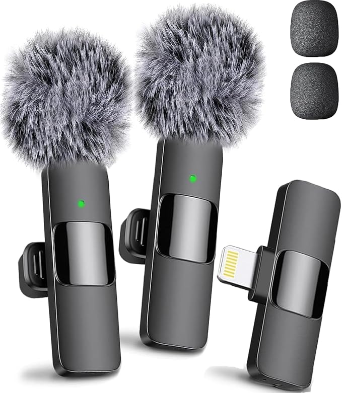 Mini Mic Pro (Latest Model – #1 Microphone for iPhone & Android, Wireless Mini Microphone, Clear Voice, Noise Cancelling, Lavalier Mic for TikTok, YouTube & Interviews (iPhone 14 & Below) by MiniMicPro