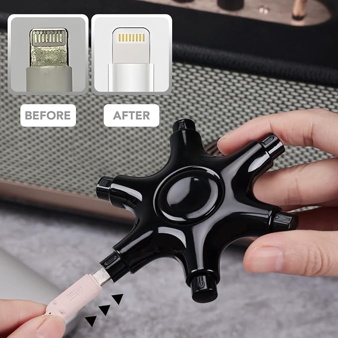 iPhone Cleaning Kit for Charging Port Cleaner,Lightning Charger Connector | Speaker Cable,AirPod Pro Cell Phone，Cleaning Putty，Repair Restore Tool,Thin Cleaning Brushes,Microfiber Cloths,Port Pick - Image 4