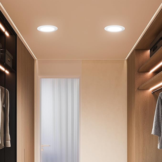 FREELICHT 24 Pack 5/6 Inch 5CCT LED Recessed Lighting with Night Light | 2700K/3000K/4000K/5000K/6000K Selectable,Dimmable Retrofit Flat Can Lights, 1000LM ,10W, IC & Damp Rated, ETL & FCC - Image 8