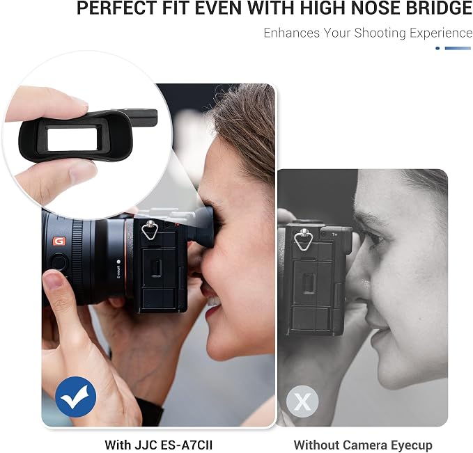 Upgraded A7C II A7CR Eyecup Eye Cup with Hot Shoe Cover, Soft Silicon Extended Viewfinder Eyepiece for Sony Alpha 7CII 7C R 7C II (Not Fits A7C) with Built-in Cold Shoe Mount for LED lights Microphone - Image 5