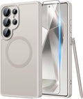 FNTCASE for Samsung Galaxy S24 Ultra Case, Compatible with Magsafe | Screen Protector, Full Camera Protection, Translucent Matte, 14FT Military Grade Drop Proof, Protective Phone Cover by FNTCASE