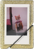 2x3 Instax Mini Photo Album, 28 Pockets Glitter Gold, 1PK | Portable Wallet Size Album Stores 2x3 inch Instant Photos. Fits Polaroid, Instax Mini, Kodak Mini Prints and Zink. by GoldbarleyDesign