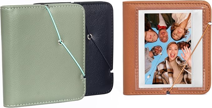 28 Pockets Wide Photo Album for Fujifilm Instax Wide 300 400, Polaroid 600 Film. (Cyan) - Image 3