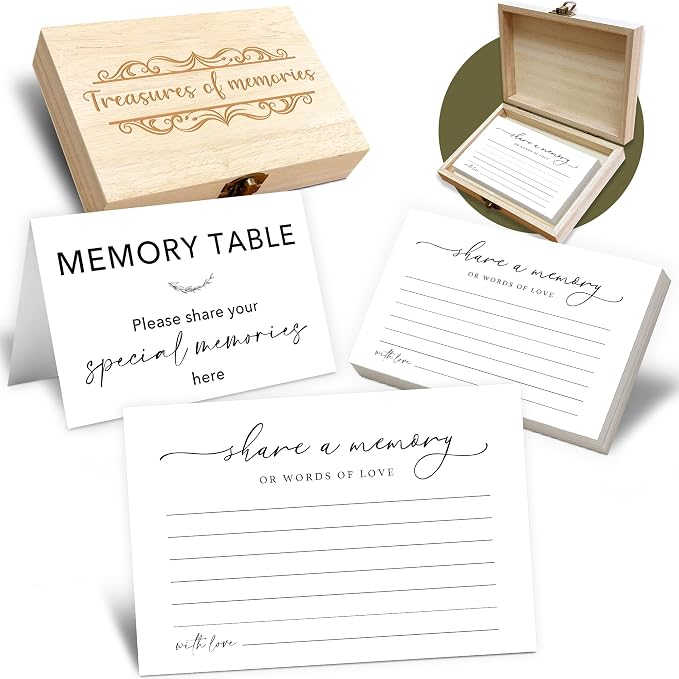 Share A Memory Card for Celebration Of Life - 50 Pcs Memorial Cards, Memory Box for Graduation Wedding, Funeral Keepsake for Celebration Of Life Decorations -A08 by BHTPNG