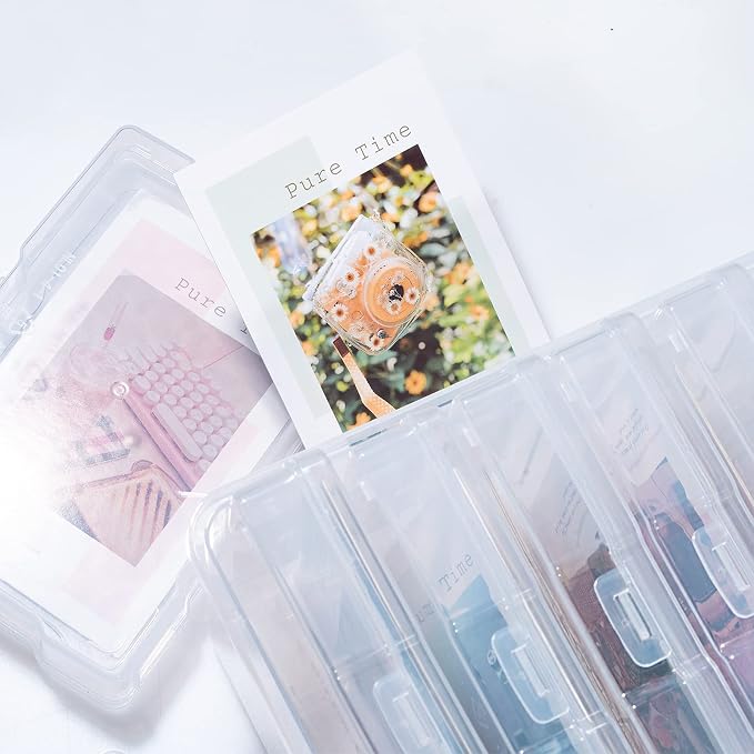 novelinks Photo Storage Box and 16 Inner 4" x 6" Photo Storage Containers | 1Pack Clear, Photo Albums 4x6 Pictures, Photo Organizers and Storage, Card Game Storage, Task Boxes for Special Education - Image 6