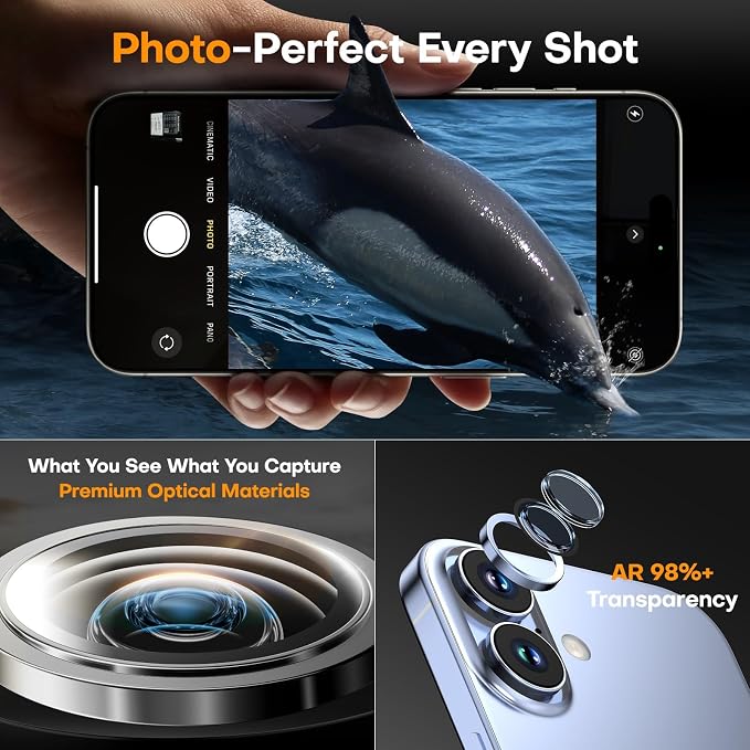 Camera Lens Protector for iPhone 17/16/16 Plus- Mist Blue | 9H Tempered Glass, Metal Individual Camera Cover, Accessories, Anti-drop, Case Friendly, HD Clear, Anti-Scratch - Image 5