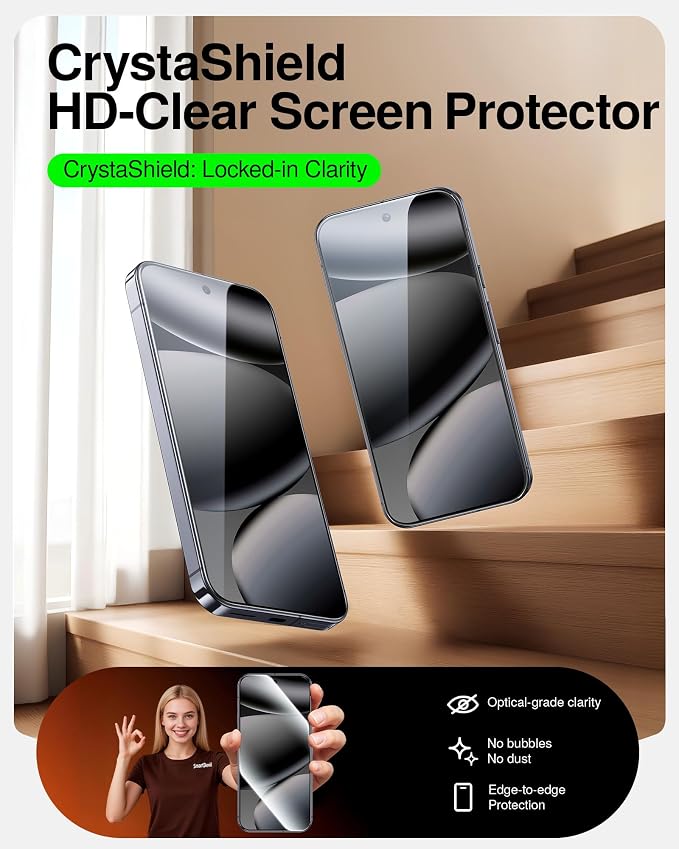 SMARTDEVIL 3 Pack Tempered Glass for Google Pixel 10Pro XL Screen Protector | Military-Grade Shatterproof Protection, Fingerprint Unlock Compatible, Fast & Easy Installation, Case Friendly Design - Image 8