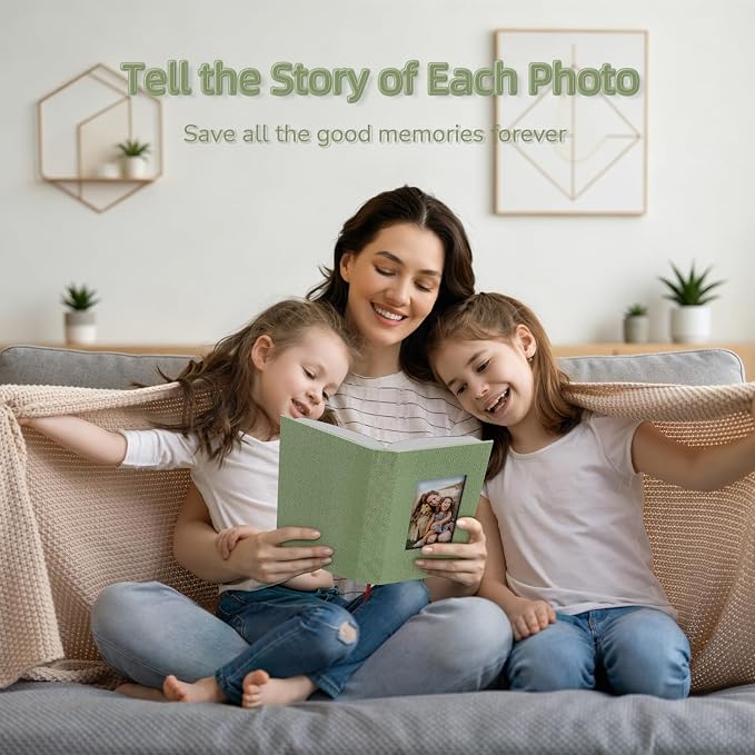 Popotop Photo Album 4x6-300 Photos Linen Cover Photo Books with 300 Horizontal Pockets,Slip-in Picture Albums for Family Wedding Anniversary Baby Vacation Pictures - Image 6
