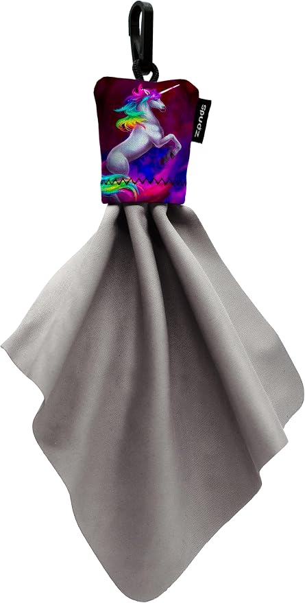 Classic Microfiber Lens Cleaner – Clip-On Pouch, Washable – for Binoculars, Scopes, Glasses, Screens | Classic | Vibrant Unicorn, 6 x 6 Inch by SPUDZ