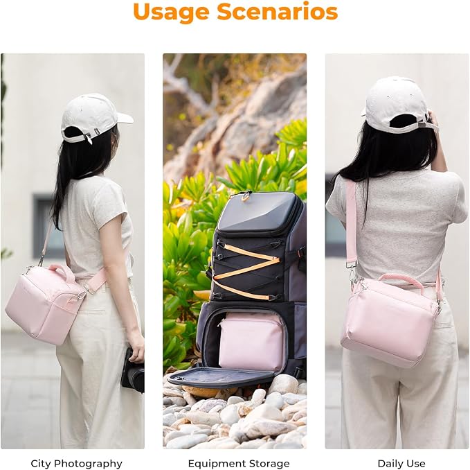 K&F CONCEPT Camera Sling Bag Small Crossbody Case | For DSLR/SLR Camera, Cute & Compact, Shoulder Photography Bags, Compatible for Canon/Nikon/Sony, BS09 - Image 8