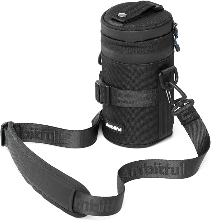 Ambitful 3.15 × 5.31 in Thick Camera Lens Pouch Case, Protection Lens bag | Water/Dust/Shock Lens Pouch for DSLR Camera Lens Compatible Below 3.15 × 5.31 in Sony, Nikon,Canon,Fujifilm,Tamron Lenses by Ambitful
