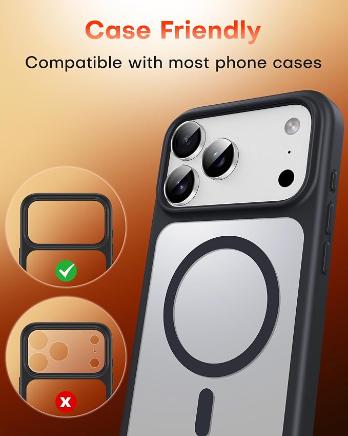 TOCOL Camera Lens Protector for iPhone 17 Pro Max/iPhone 17 Pro Tempered Glass HD Individual Scratch Resistant Camera Cover Accessories Case Friendly 2 Pack（Silvery） - Image 7