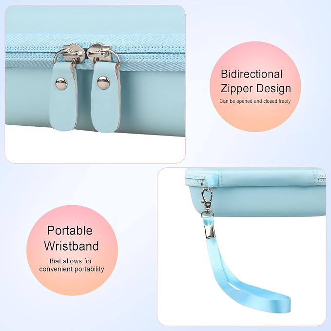Elonbo Carrying Case for KODAK Mini 2 Retro 2x3 Portable Photo Printer | Bluetooth Smartphone Instant Color Printer Hard Travel Protective Bag, Mesh Pocket fits Cartridge Photo Paper Sheets, Blue - Image 4