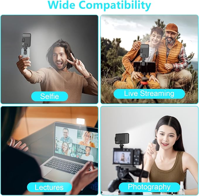 Hagibis RGB Video Light, 360° Full Color Selfie Light LED Camera Light with 3 Cold Shoe Mounts/CRI 97+/20 Scene Modes/2200mAh Rechargeable Portable Phone Light Photography Selfie Lighting - Image 5