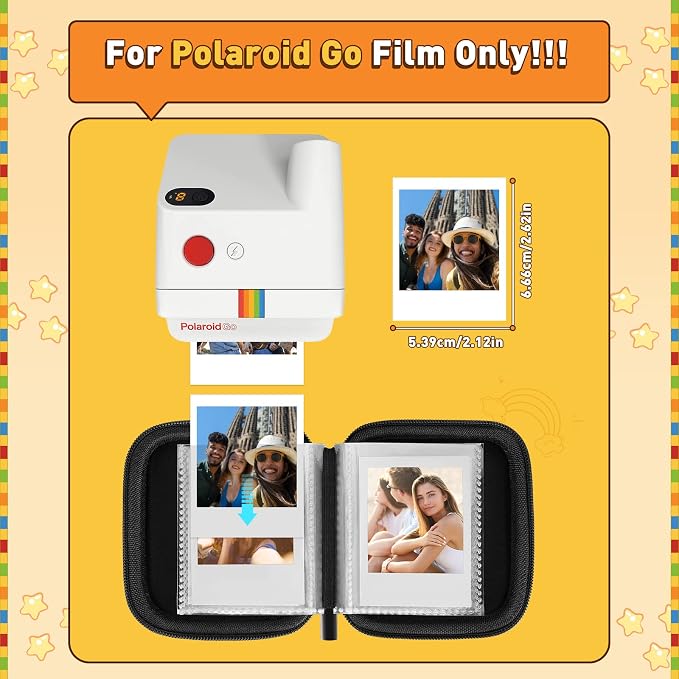 Pocket Photo Album for Polaroid Go Instant Mini Camera & Polaroid Go Film | Portable Travel Protective Case, Stores Up to 40 Photos, Compact Pocket Design - Image 2