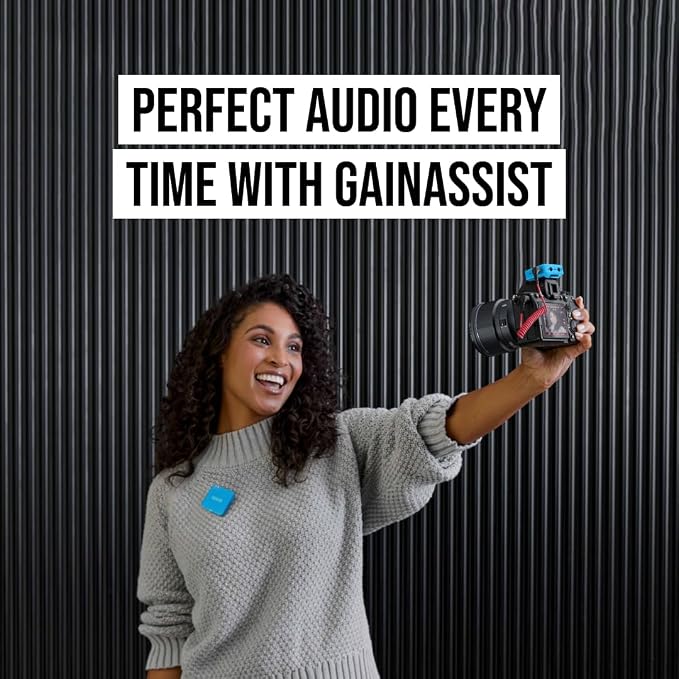 RØDE Wireless GO (Gen 3) – Compact Wireless Mic – Pristine Audio, 32-bit Float Recording, Automatic Level Control, for Phones, Cameras and Computers (Blue) - Image 7