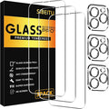 SIBEITU Screen Protector for iPhone 13 Pro Max 6.7 Inch Tempered Glass | 3 Pack Screen + 3 Pack Camera Lens Protector, 6.7 Inch HD 9H Hardness, Scratch Resistant, Sensor Protection, Case Friendly by SIBEITU