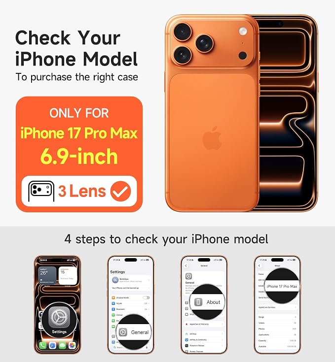 SURITCH for iPhone 17 Pro Max Case with Camera Control Cover, Camera Cover and Adjustable Kickstand, Compatible with MagSafe, Shockproof Bumper Protective Cases 6.9 Inch, Orange - Image 2