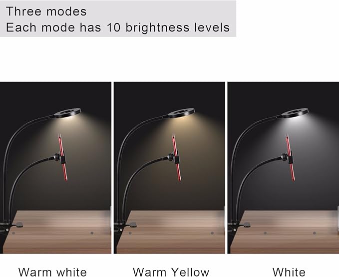 Sokani Selfie Ring Light with Cell Phone Holder and Stand Bracket for YouTube TIK Tok Tiktok Zoom Video Conference Live Stream Makeup Dimmable LED Circle RingLight for iPhone Android Mobile Smartphone - Image 4