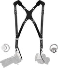 Dual Camera Harness Leather Camera Strap DSLR/SLR, All-Day Comfort by CCoiro