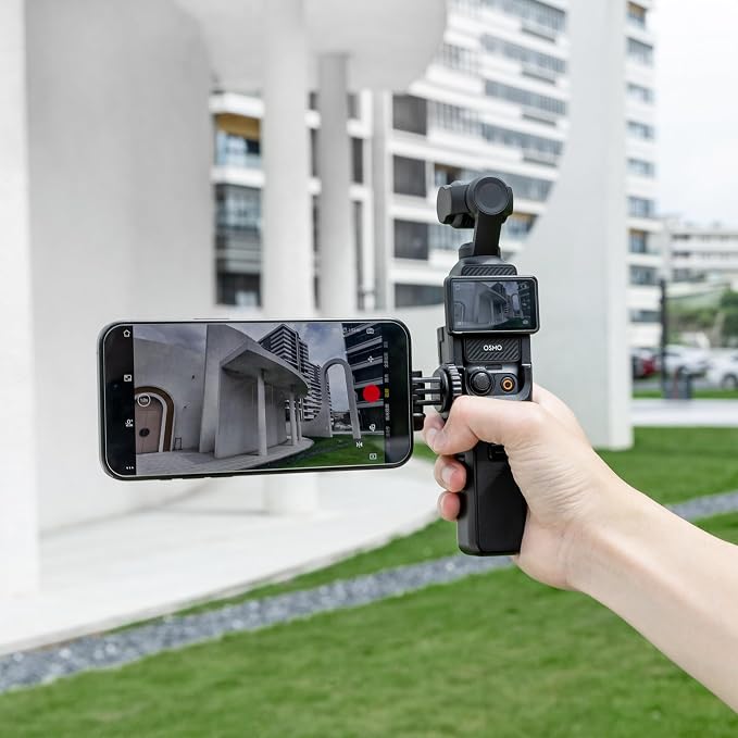 JJC Expansion Adapter & Magnetic Phone Holder for DJI Pocket 4/3 Xtra Muse | with Cold Shoe and Magsafe Bracket for iPhone 17 16 15 14, Osmo Pocket4 Pocket3 Phone Vlog Accessories on Tripod - Image 8