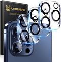 UniqueMe for 3 Pack iPhone 15 Pro/iPhone 15 Pro Max Camera Lens Protector | Drop Protection, Case Friendly, 9H Tempered Glass, Camera Cover Screen, New Version by UniqueMe