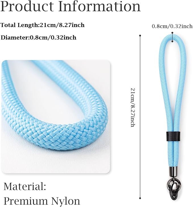 VOVMOEYA Camera Wrist Strap Rope,Camera Hand Strap Compatible with Fujifilm Canon Sony DSLR Camera - Blue - Image 2