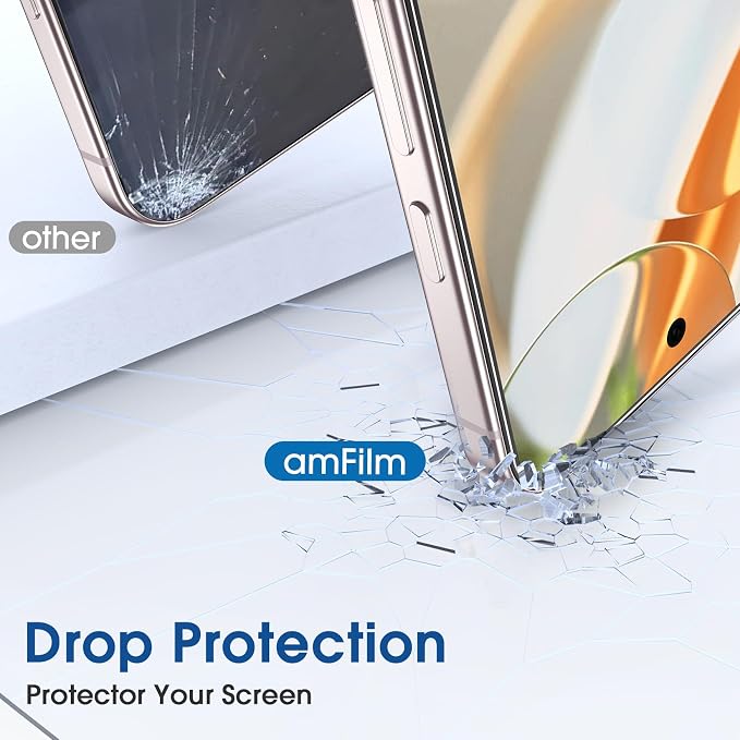 amFilm OneTouch for Google Pixel 9 Pro/Pixel 9 [6.3''] Screen Protector | Auto-Alignment, 30s Install, Bubble Free, Scratch & Drop Protection, HD Clear, Case Friendly 2 Pack(Pixel 9/9Pro-6.3'') - Image 5
