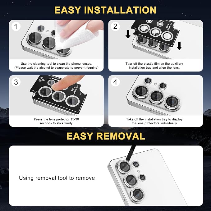 Camera Lens Protector for Samsung Galaxy S26 Ultra, Black | Tempered Glass, Auto-align Tray, Easy Installation, Case Friendly, Anti-Scratch, HD Clear, Ultra Slim - Image 6