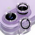 Choiche for iPhone 17 Camera Lens Protector Bling, Glitter-Purple | Ultra HD, 9H Tempered Glass Camera Cover Screen Protector Metal Individual Ring Decoration Accessories, 2-Lens, 6.3-inch by Choiche