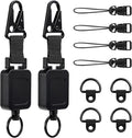 2 Pack CB Mic Retractable Holder with Heavy Duty 24" Stainless Steel Cord, Easy D-Ring Mount for Truck Drivers by Unknown