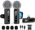 GoorDik Wireless Lavalier Microphone for iPhone Recording Clip-on Mini Mic for iPhone/for iPad Video Recording with Rotatable Clip&Denoise Recording, Portable Mic Set for Content Creators by GoorDik