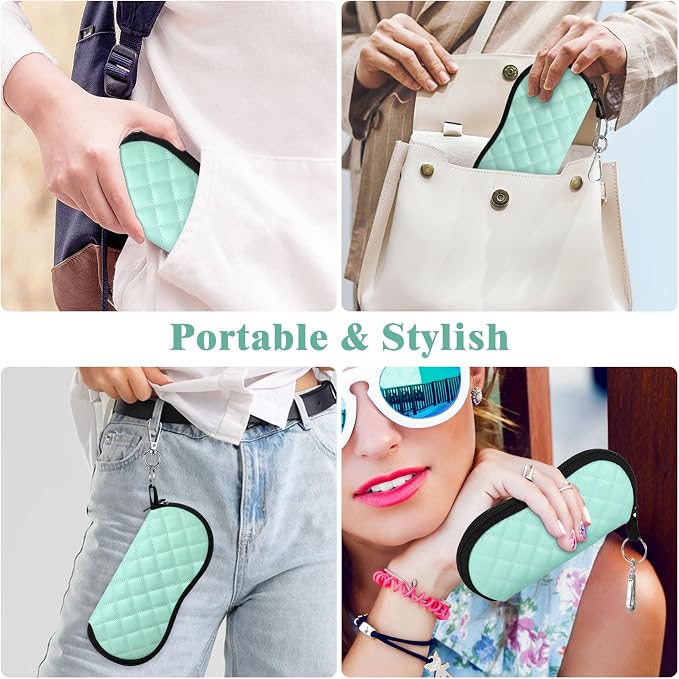 MoKo Sunglasses Soft Case Ultra Light Neoprene Zipper Eyeglass Case for Men Women - Image 7