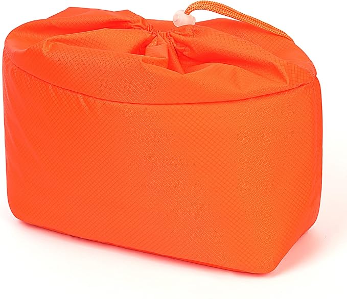 JAKAGO Shockproof Camera Insert Bag for SLR DSLR Mirrorless Camera Lens Flash Light Accessories Camera Pouch with Adjustable Dividers for Canon Nikon Sony Water Resistant Camera inner case(Orange) by JAKAGO