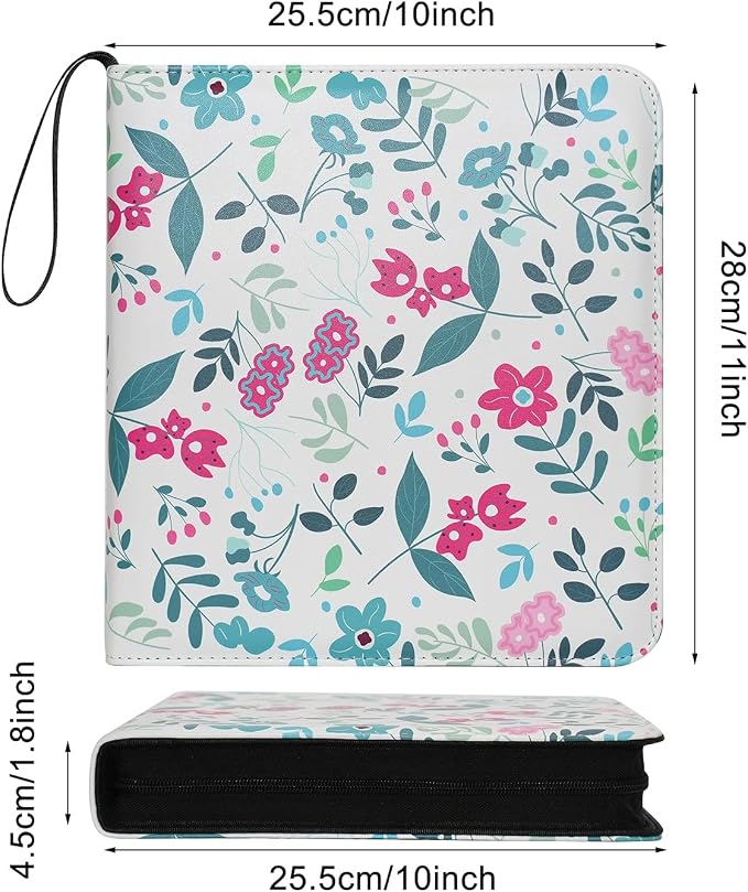 Large Polaroid Photo Album Binder, 240 Pockets. Modern Floral | Fits Polaroid i-Type, 600, SX-70 and Instax Wide 3.5x4.25 films. Acid-free pages protect photos for long-term storage. - Image 2