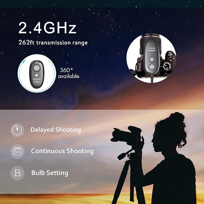 Wireless Camera Shutter Release Remote Control for Nikon | Compatible with Nikon Z9, Z8, Z6, Z6 II, Z6 III, Z7, Z7 II, Z5, D750, D780, D7500, D7200, D5600, D5300, D850, P1000 - Image 3