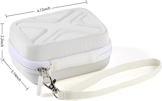 Digital Camera Case for AbergBest 21 Mega Pixels 2.7" LCD Rechargeable HD/Kodak Pixpro/Canon PowerShot ELPH 180/190/Sony DSCW800/DSCW830 Cameras, Travel Carrying Protective Case for Camera - White - Image 2